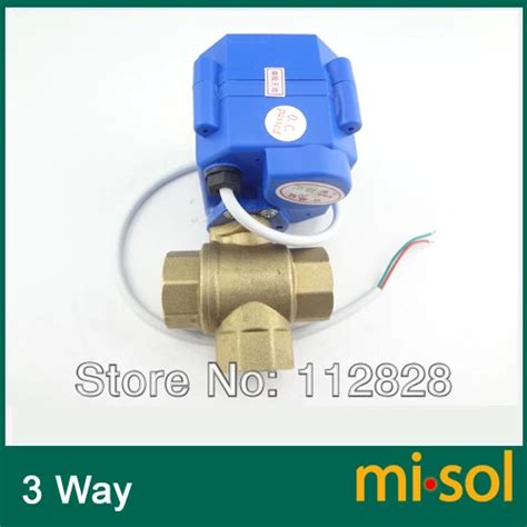 Misol Way Motorized Ball Valve Dn Reduce Port T Port Electric