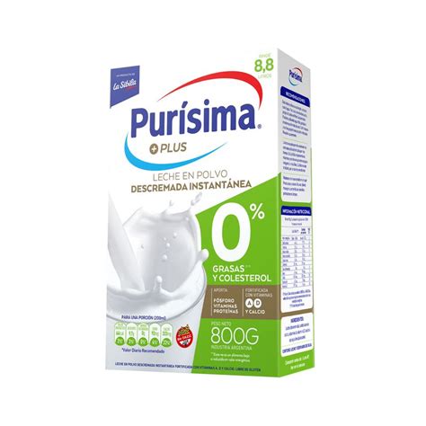 Leche En Polvo Descremada Purísima Plus 800 G Carrefour