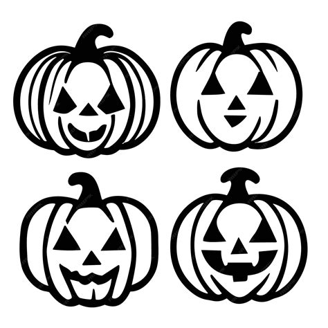 Premium Vector Free Vector Collection Of Halloween Pumpkin Silhouette