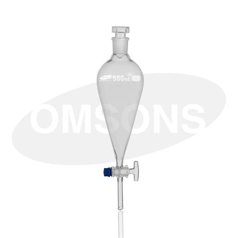 Separating Funnel Pear Shape With Glass Stopcock Omsons Lab