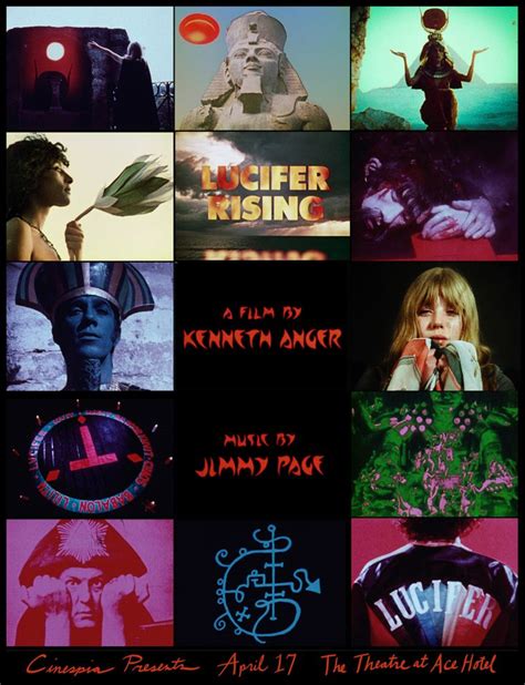 Kenneth Anger Lucifer Rising Poster Cinespia Presents The Theatre At