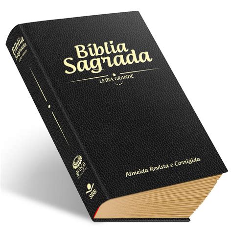 → Bíblia Sagrada Com Letra Grande Capa Flexível Preta Rc é Bom Vale