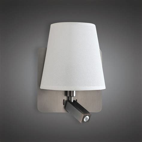 Mantra M5232 Bahia 2 Light Switched Wall Fitting In Satin Nickel Finish N23017 Indoor Lighting