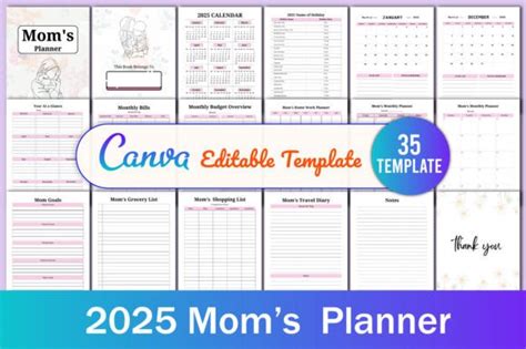 Moms Planner Canva Kdp Graphic By Kdpmart Creative Fabrica