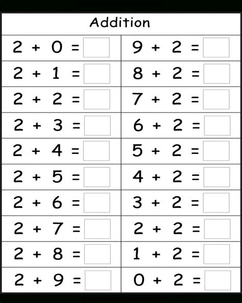 Basic Math Fact Sheets