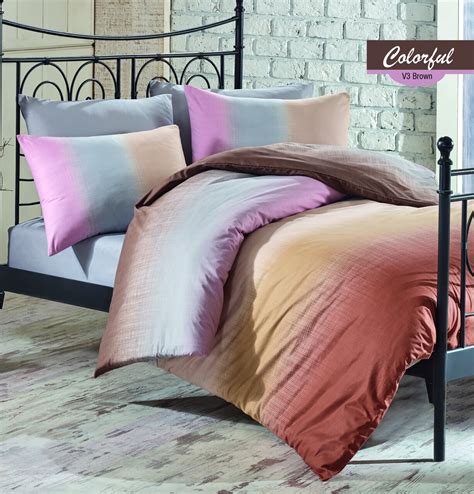 Lenjerie De Pat Pentru O Persoana Colorful Majoli Home Collection