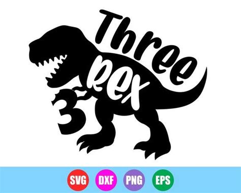 3 Rex Svg Three Rex Svg Birthday Svg 3rd Birthday Svg Etsy Diy