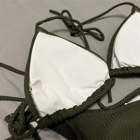 泰國造 Bikini 比基尼 military green 軍綠色 女裝 泳裝 泳衣 Carousell