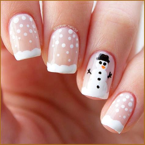 Snowman Nail Art Christmasnails Nails Xmas Nails Gel Nails Simple