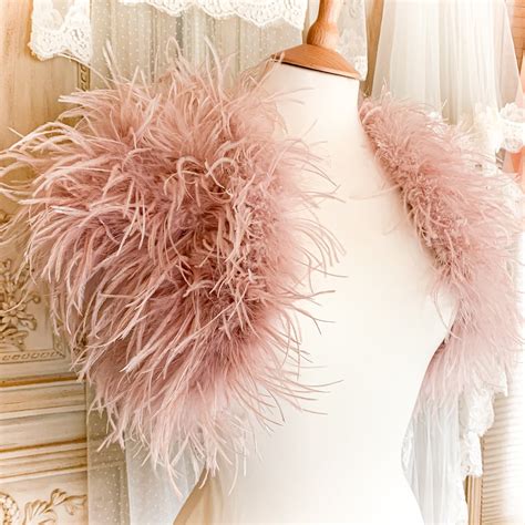 Blush Bolero Luxury Feather Bolero Bridal Bolero Ostrich Etsy