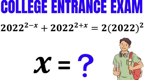 College Entrance Question Learn How To Solve Exponential Equation Quickly Math Olympiad