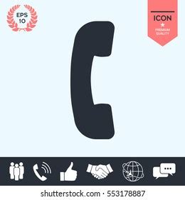 Telephone Handset Telephone Receiver Symbol Icon Stock Vector Royalty