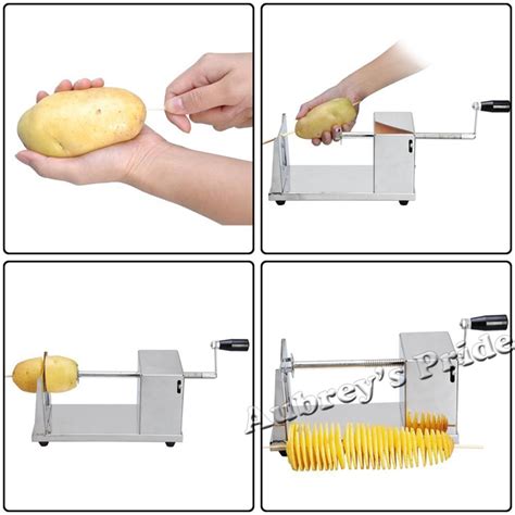 Manual Stainless Steel Potato Chips Slicer Spiral Twister Vegetable