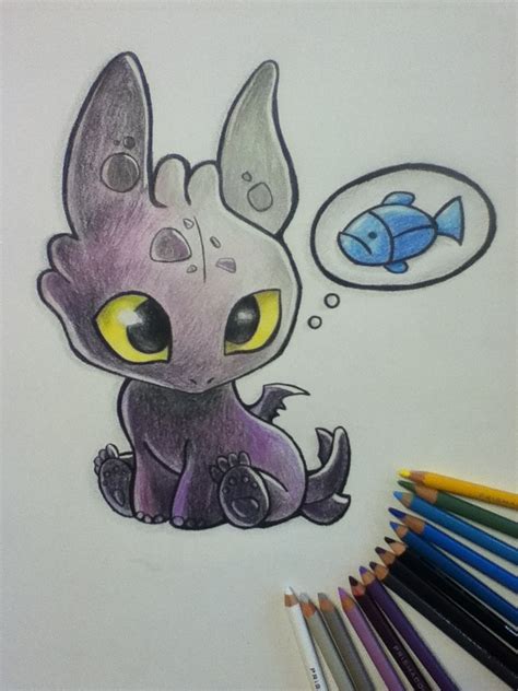 Baby Toothless Drawing at GetDrawings | Free download