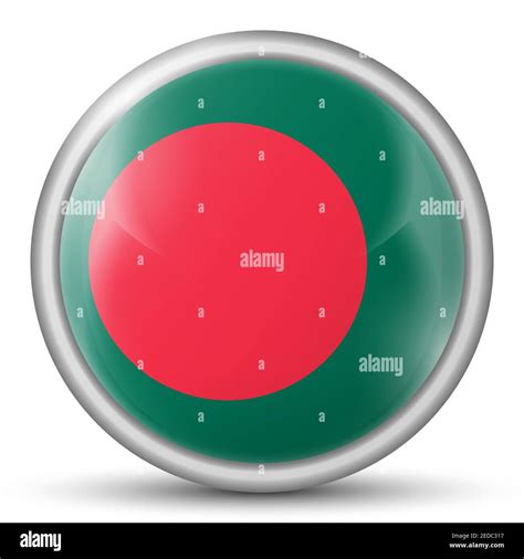 Glass Light Ball With Flag Of Bangladesh Round Sphere Template Icon