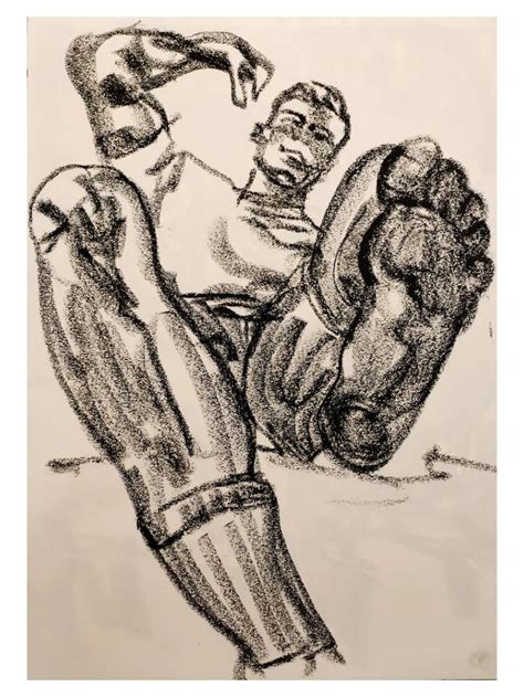 Dom Master S Feet Black Oil Pastel Erotic Gay Art Gaylove Gayart