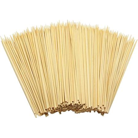 100 Pcs Bamboo Sticks 15cm Wooden Barbecue Skewers Sticks For BBQ