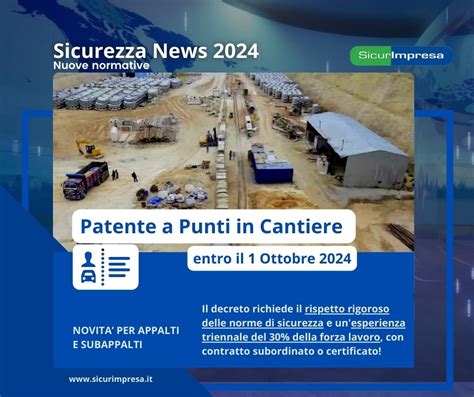 Patente A Punti Nei Cantieri Nel Sicurimpresa Ap