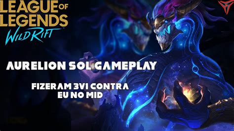 JOGUEI 1V3 NO MID E MINHA HABILIDADE GIGANTE AURELION SOL MID