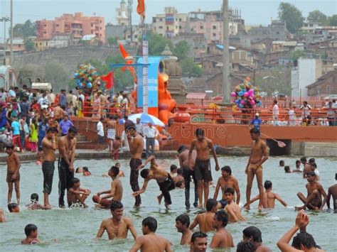 Great Hindu Kumbh Mela Bathing Editorial Stock Photo - Image of kumbh ...