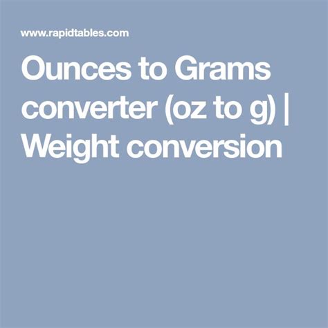 Ounces To Grams Converter Oz To G Weight Conversion Grams To Ounces Weight Conversion