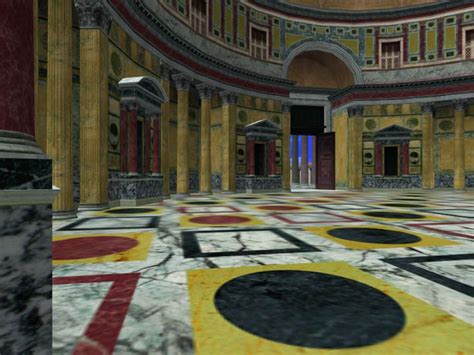 Pantheon Rome Digital Reconstruction Of The Original Appearance