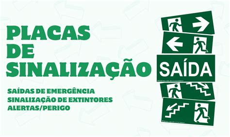 Placa Sa Da De Emerg Ncia Sinaliza O De Extintor E Alertas