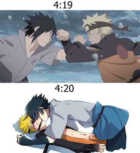 Naruto Kissing Sasuke Meme Naruto Fandom