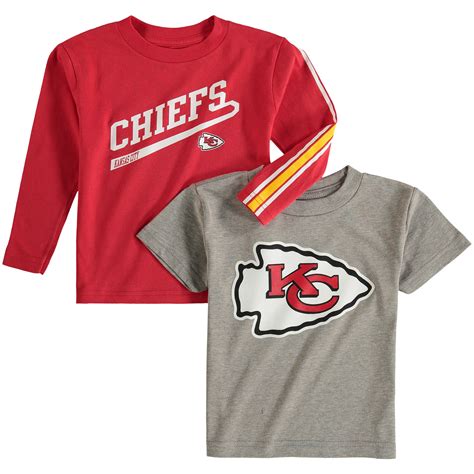 Kansas City Chiefs Toddler Redgray Fan Gear Squad T Shirt Combo Pack