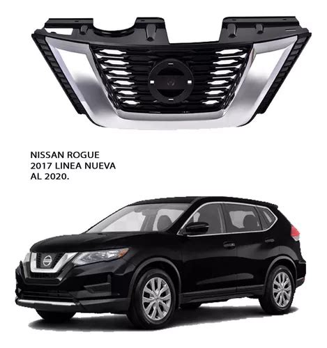 Parrilla Nissan Rogue 2017 2018 2019 2020 F cromo Negro Envío gratis