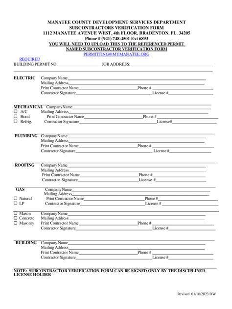 Subcontractor Verification Form Fill Out Sign Online Dochub