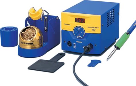 Hakko Fm203 01 Dual Port Soldering Station With Fm 2027 Soldering Iron Tequipment