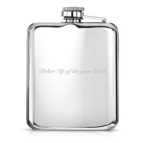 High Polish Hip Flask Personalised And Engraved For Him Engravers Guild