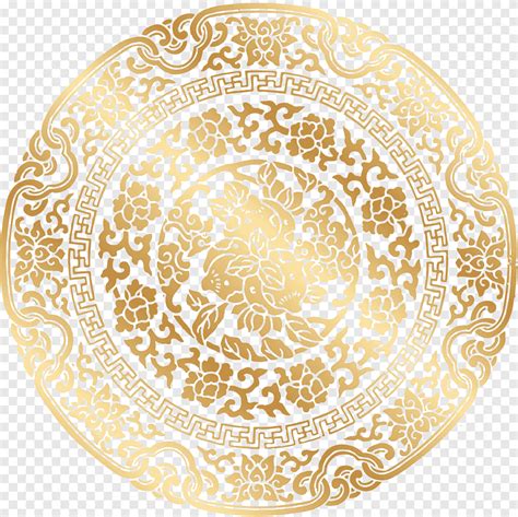 Luxury Golden Disk Luxurious Decorative Pattern Png PNGEgg