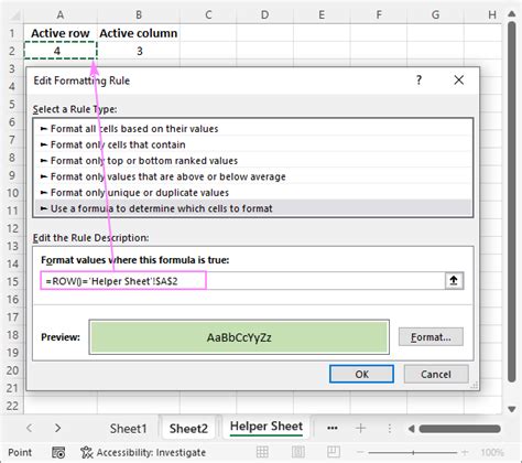 How To Highlight Active Row And Column In Excel