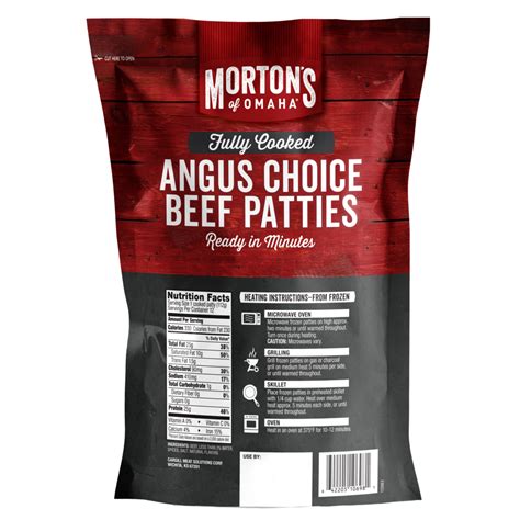 Fully Cooked Angus Choice Beef Patties Morton S Of Omaha