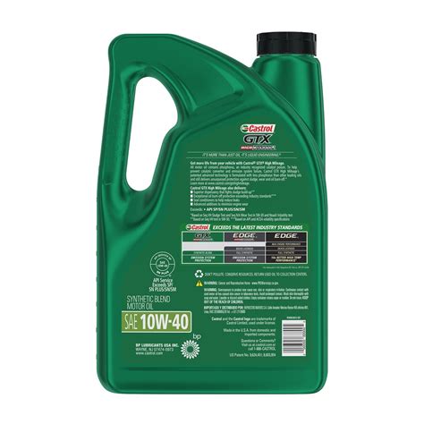 Castrol Gtx High Mileage Synthetic Blend Engine Oil W Quart