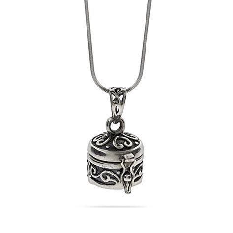 Bali Style Sterling Silver Prayer Box Pendant