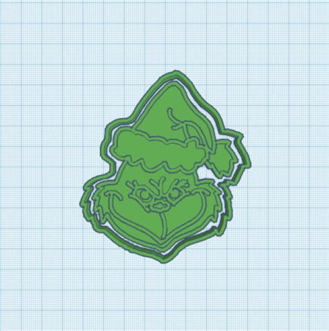 Stl File Cookie Cutter Grinch・3d Print Model To Download・cults