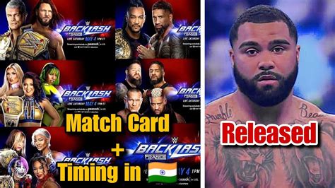 Wwe Backlash 2024 Match Card Predictions Timing In India 🇮🇳 Gable