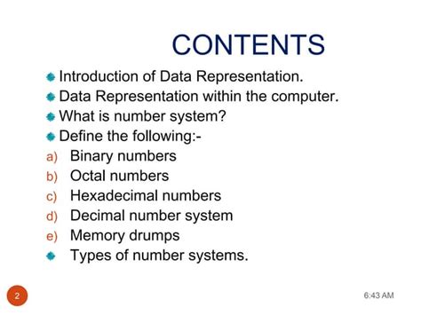 Data Representation Ppt