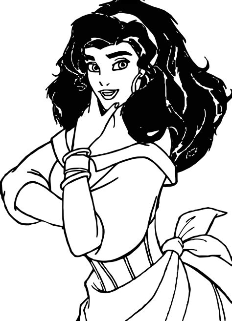 Esmeralda Disney Coloring Pages