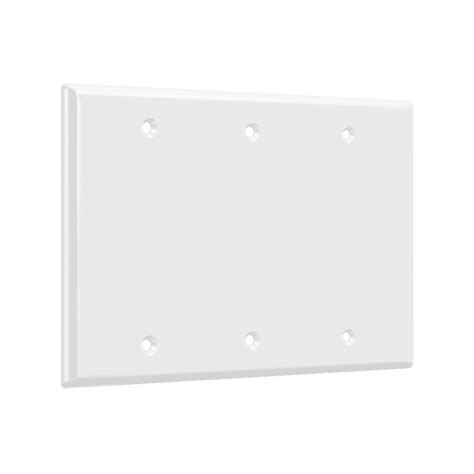 Blank Cover Three Gang Wall Plate Enerlites