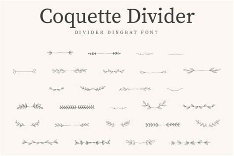 Coquette Divider Font By Craftedtype Studio · Creative Fabrica