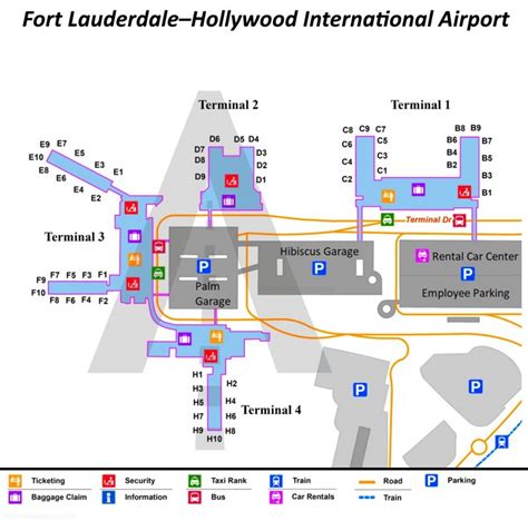 Fort Lauderdale–Hollywood International Airport Map - Ontheworldmap.com