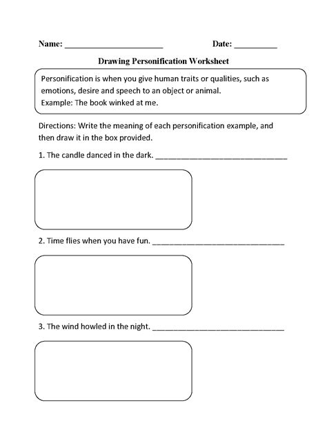 Printable Personification Worksheets - Printable Worksheets