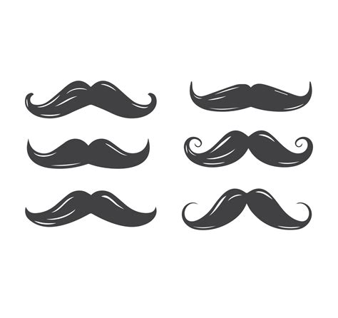 Black Mustache Icons Vector Image 22048968 Vector Art At Vecteezy