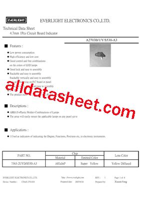 A B Uy S A Datasheet Pdf Everlight Electronics Co Ltd