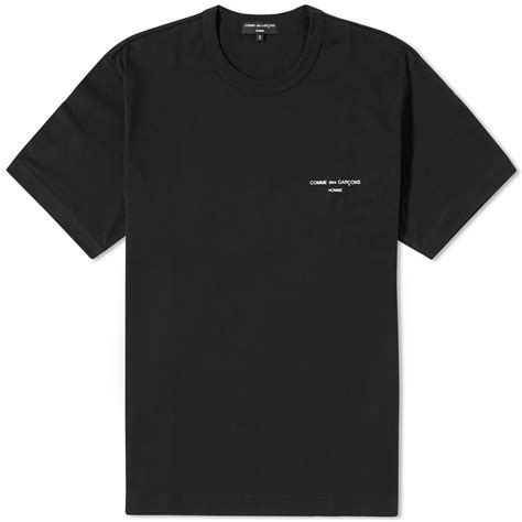 Comme Des Garçons Homme Chest Logo T Shirt Black End Us