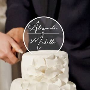 Personalized Acrylic Wedding Cake Topper Clear Arch With Cake Picks